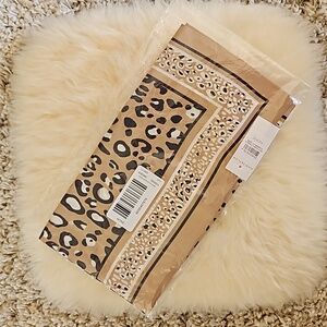 Ann Taylor Leopard Print Silk Scarf (NWT)